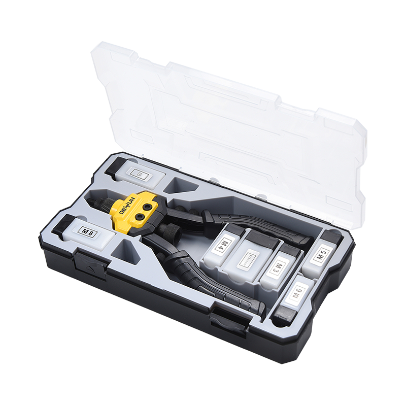 Why does a dual-handle 3-in-1 riveting tool offer flexibility and control?