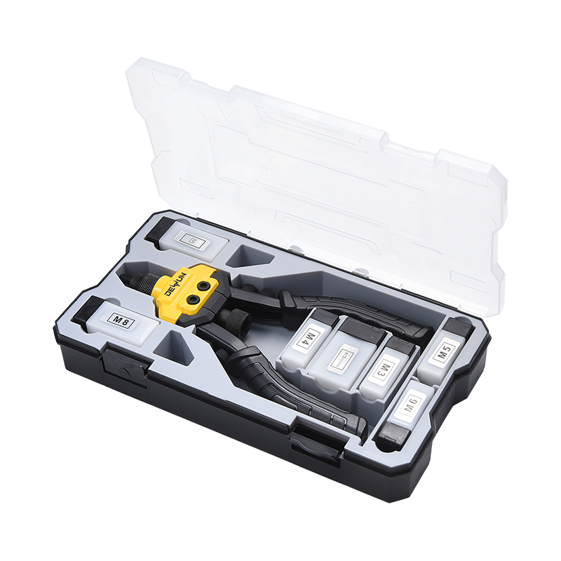 Why does a dual-handle 3-in-1 riveting tool offer flexibility and control?